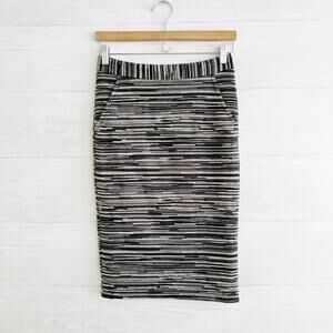 Trina Turk - Gray black variegated knit pencil skirt, sz 0